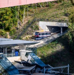 Tram route to Kirchberg and museum district in Luxembourg City